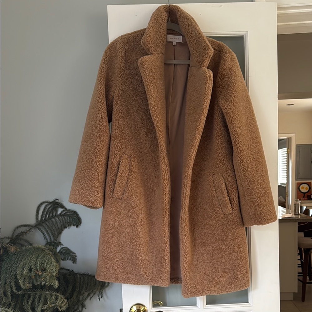 Women's Tan Teddy Coat